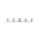 Livex Lighting 17415-91 Oldwick 5-Lights 375W Brushed Nickel Bath Vanity Light