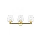 Livex Lighting 17473-02 Willow 3-Lights 180W Polished Brass Bath Vanity Light