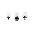 Livex Lighting 17473-46 Willow 3-Lights 180W Black Chrome Bath Vanity Light