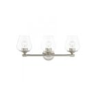 Livex Lighting 17473-91 Willow 3-Lights 180W Brushed Nickel Bath Vanity Light