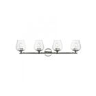 Livex Lighting 17474-05 Willow 4-Lights 240W Polished Chrome Bath Vanity Light