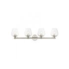 Livex Lighting 17474-91 Willow 4-Lights 240W Brushed Nickel Bath Vanity Light