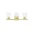 Livex Lighting 17623-12 Cityview 3-Lights 180W Satin Brass Bath Vanity Light