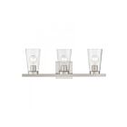 Livex Lighting 17623-91 Cityview 3-Lights 180W Brushed Nickel Bath Vanity Light