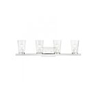 Livex Lighting 17624-05 Cityview 4-Lights 240W Polished Chrome Bath Vanity Light