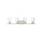 Livex Lighting 17624-91 Cityview 4-Lights 240W Brushed Nickel Bath Vanity Light