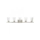 Livex Lighting 17625-91 Cityview 5-Lights 300W Brushed Nickel Bath Vanity Light