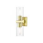 Livex Lighting 18032-12 Clarion 2-Lights 120W Satin Brass Bath Vanity Light