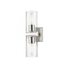 Livex Lighting 18032-91 Clarion 2-Lights 120W Brushed Nickel Bath Vanity Light