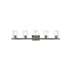 Livex Lighting 18035-46 Clarion 5-Lights 300W Black Chrome Bath Vanity Light