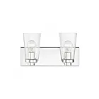 Livex Lighting 18182-05 Cityview 2-Lights 120W Polished Chrome Bath Vanity Light