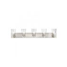 Livex Lighting 18185-91 Cityview 5-Lights 300W Brushed Nickel Bath Vanity Light