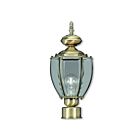 Livex Lighting Outdoor Classics 2009-01 1-Light 100W Antique Brass Outdoor Post Top Lantern