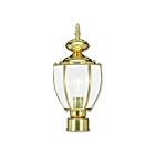 Livex Lighting Outdoor Classics 2009-02 1-Light 60W Polished Brass Outdoor Post Lantern