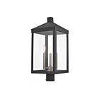 Livex Lighting Nyack 20586-04 3-Lights 180W Black Outdoor Post Top Lantern