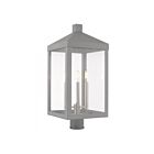 Livex Lighting Nyack 20586-80 3-Lights 180W Nordic Gray Outdoor Post Top Lantern