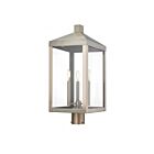 Livex Lighting Nyack 20586-91 3-Lights 180W Brushed Nickel Outdoor Post Top Lantern