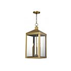 Livex Lighting 20587-01 Nyack 3-Lights 180W Antique Brass Outdoor Pendant Light