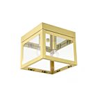 Livex Lighting Nyack 20588-12 2-Lights 120W Satin Brass Flush Mount