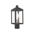 Livex Lighting Nyack 20590-76 1-Light 100W Scandinavian Gray Outdoor Post Top Lantern