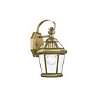 Livex Lighting 2061-01 Georgetown 1-light 60W Antique Brass Outdoor Wall Lantern