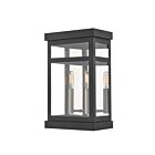 Livex Lighting 20705-04 Hopewell 2-lights 120W Black Outdoor Wall Lantern