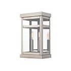 Livex Lighting 20705-91 Hopewell 2-lights 120W Brushed Nickel Outdoor Wall Lantern