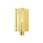 Livex Lighting Greenwich 20756-12 1-Light 100W Satin Brass Outdoor Post Top Lantern