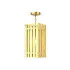 Livex Lighting 20757-12 Greenwich 1-Light 100W Satin Brass Outdoor Pendant Light