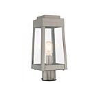 Livex Lighting Oslo 20853-91 1-Light 100W Brushed Nickel Outdoor Post Top Lantern