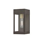 Livex Lighting 20871-07 Barrett 1-light 100W Bronze with Antique Brass Candle Outdoor Wall Lantern