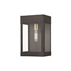 Livex Lighting 20872-07 Barrett 1-light 100W Bronze with Antique Brass Candle Outdoor Wall Lantern