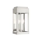 Livex Lighting 21235-91 York 2-lights 120W Brushed Nickel Outdoor Wall Lantern