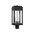 Livex Lighting York 21236-04 2-Lights 120W Black Outdoor Post Top Lantern