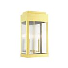 Livex Lighting 21238-12 York 2-lights 120W Satin Brass Outdoor Wall Lantern