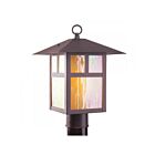 Livex Lighting Montclair Mission 2140-07 1-Light 150W Bronze Outdoor Post Lantern
