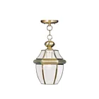 Livex Lighting 2152-01 Monterey 1-Light 100W Antique Brass Outdoor Pendant Light