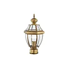 Livex Lighting Monterey 2153-01 1-Light 100W Antique Brass Outdoor Post Lantern