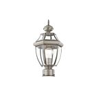Livex Lighting Monterey 2153-91 1-Light 100W Brushed Nickel Outdoor Post Lantern
