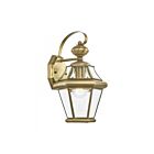 Livex Lighting Georgetown 2161-01 1-Light 100W Antique Brass Wall Lantern