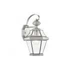 Livex Lighting Georgetown 2161-91 1-Light 100W Brushed Nickel Wall Lantern