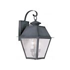 Livex Lighting Mansfield 2165-61 2-Lights 120W Charcoal Wall Lantern