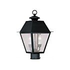 Livex Lighting Mansfield 2166-04 2-Lights 120W Black Outdoor Post Lantern