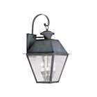 Livex Lighting Mansfield 2168-61 3-Lights 180W Charcoal Wall Lantern