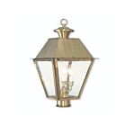 Livex Lighting Mansfield 2169-01 3-Lights 180W Antique Brass Outdoor Post Top Lantern