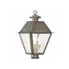 Livex Lighting Mansfield 2169-29 3-Lights 180W Vintage Pewter Outdoor Post Top Lantern