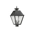 Livex Lighting Mansfield 2169-61 3-Lights 180W Charcoal Outdoor Post Lantern