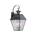 Livex Lighting Mansfield 2172-61 4-Lights 240W Charcoal Wall Lantern