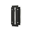 Livex Lighting 21772-04 Utrecht 1-light 100W Black with Brushed Nickel Accents Outdoor Wall Lantern