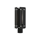 Livex Lighting Utrecht 21774-04 1-Light 100W Black with Brushed Nickel Accents Outdoor Post Top Lantern